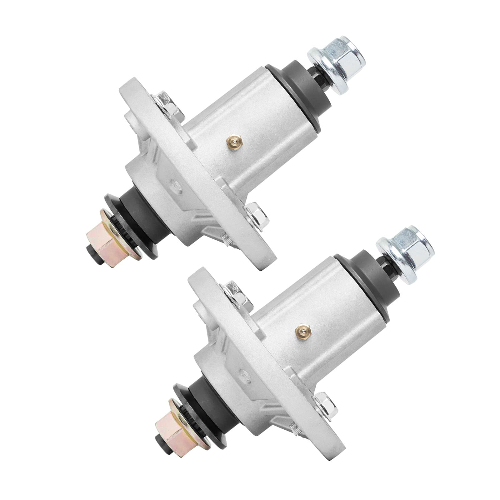 ZALANA spindle front assembly showing mounting face and star blade mount benefit durability