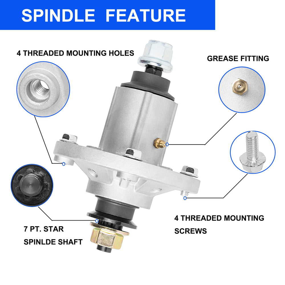 ZALANA spindle installed on mower deck demonstrating proper fit and reliable rotation