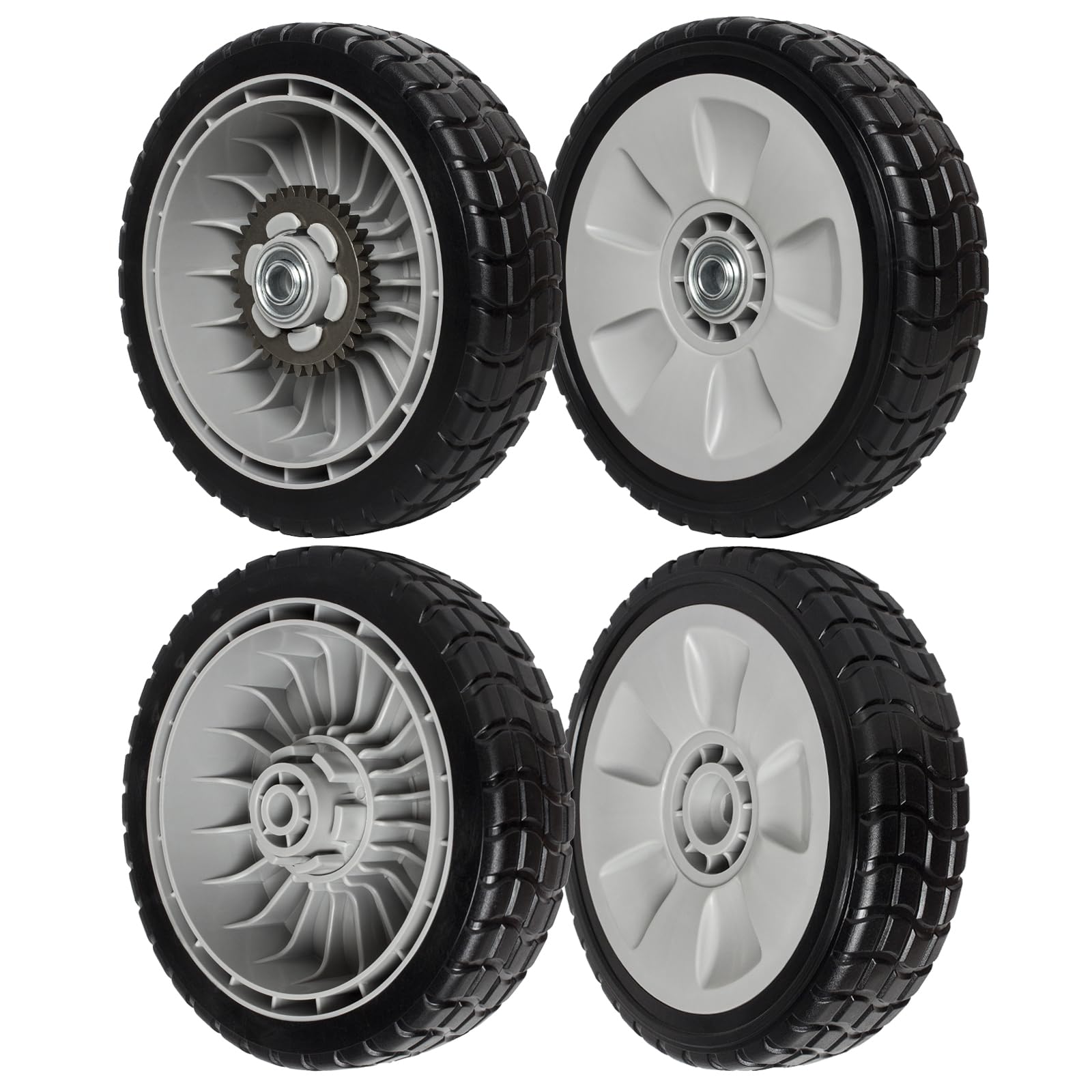 ZALANA front and rear wheels pack showing fit and durability for easy replacement