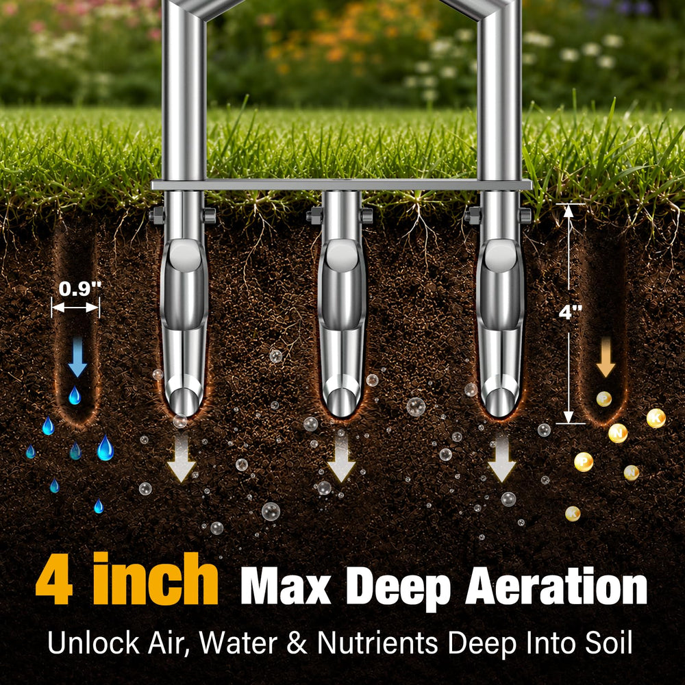 Zalawn reinforced welded joint displaying durability for compacted soil aeration
