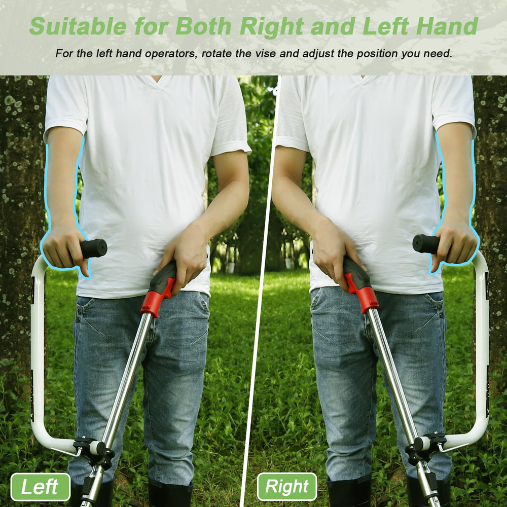 zamazi in-use trimming scene showing reduced back strain outdoors