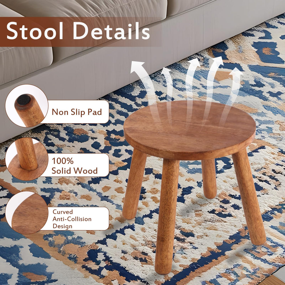 zaowofires stool placed beside a sofa illustrating bedside or side-table function