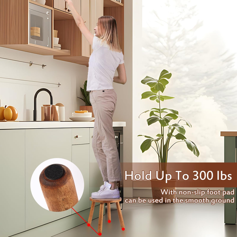 zaowofires stool holding a potted plant demonstrating decorative plant stand use