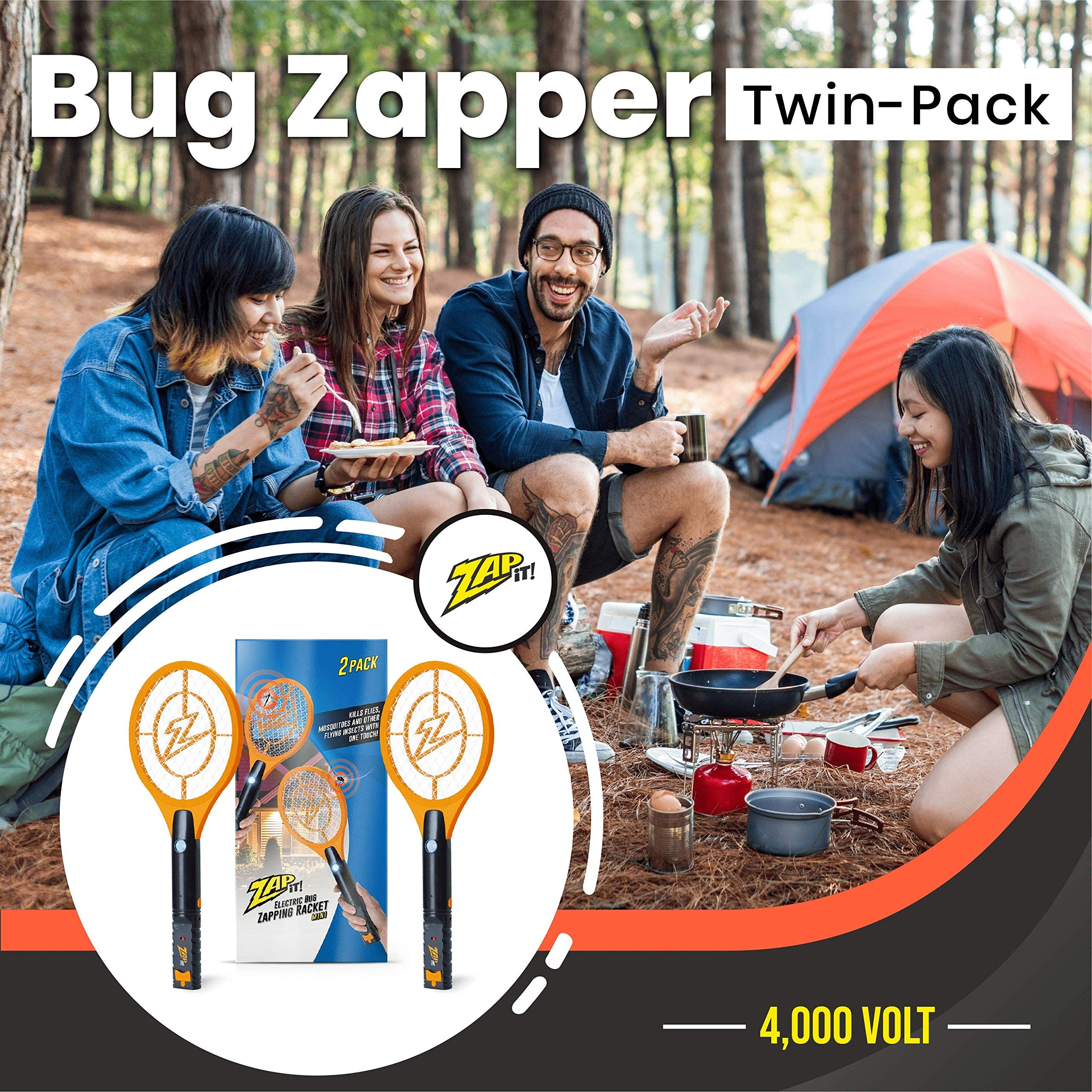 ZAP IT! close-up of the 4,000V conductive grid highlighting rapid insect elimination