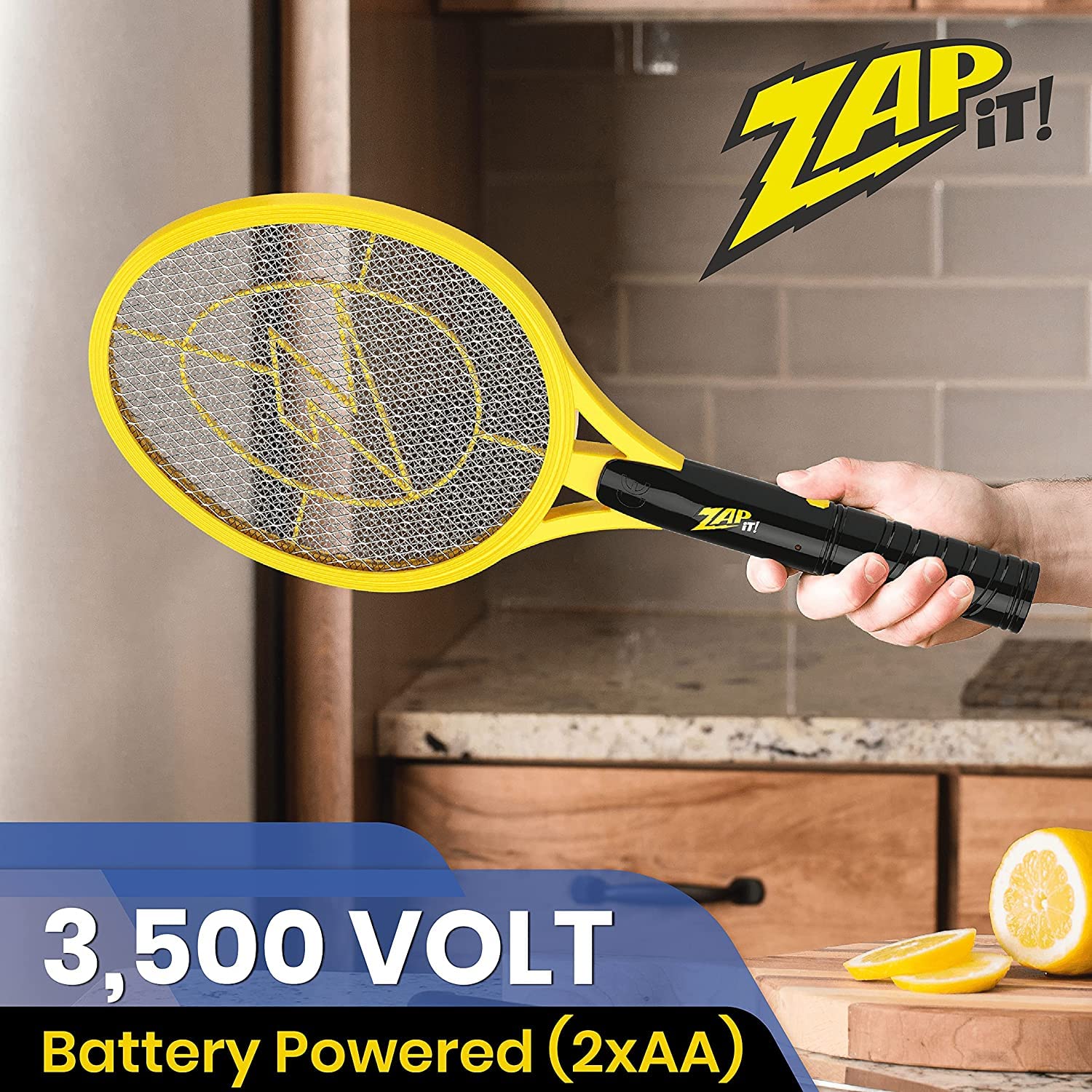ZAP IT! close-up of triple-layer safety mesh protecting fingers while keeping zapper effective