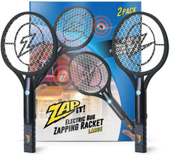 ZAP IT! front view of racket showing full frame and handle for quick targeting