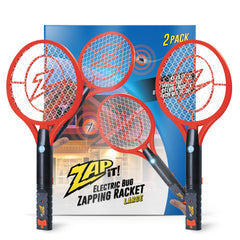 ZAP IT! two-pack front view showing racket frames and safety mesh for fast pest control