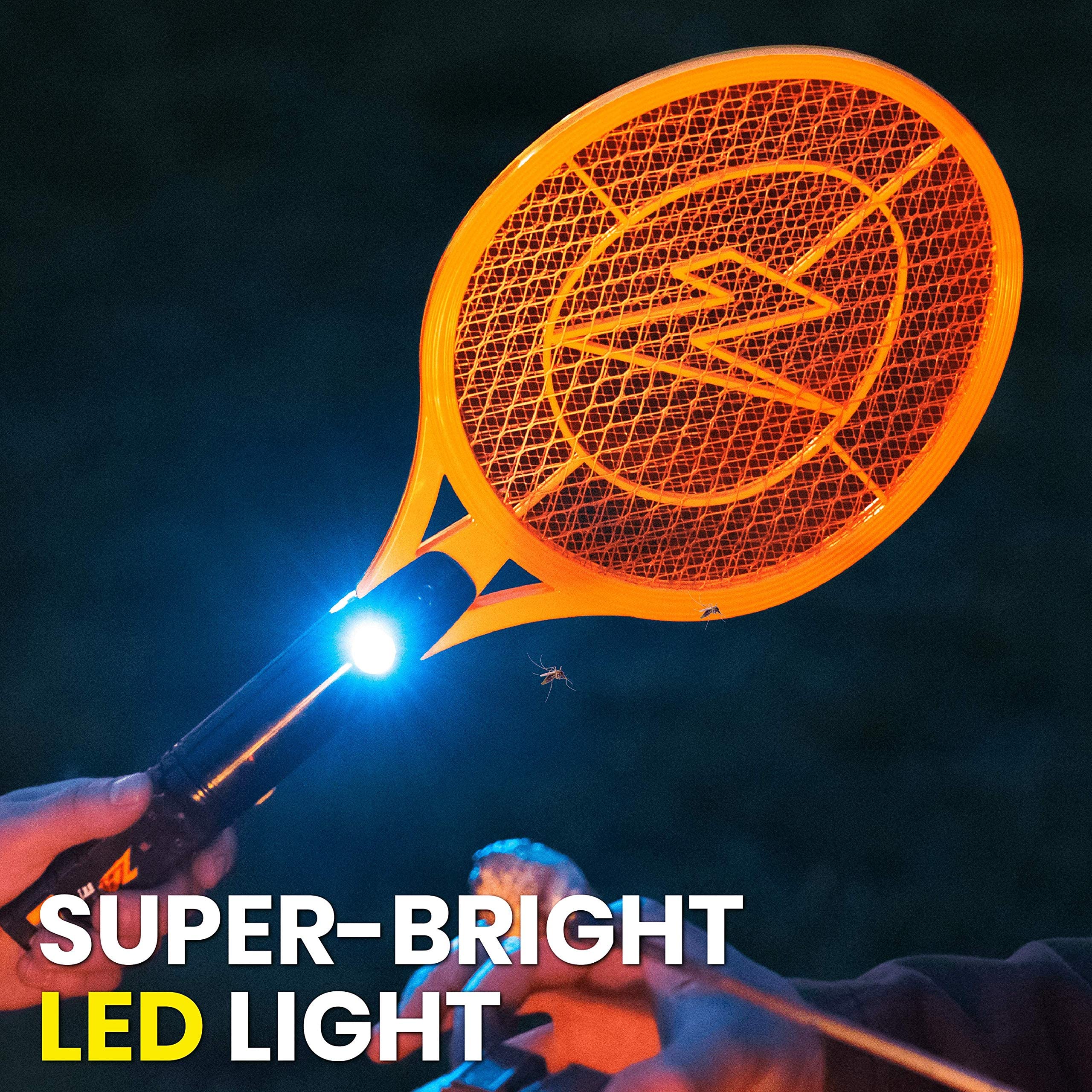 ZAP IT! racket used at a picnic demonstrating outdoor insect control