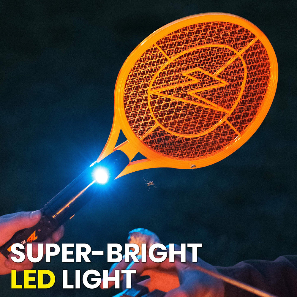 ZAP IT! racket used at a picnic demonstrating outdoor insect control