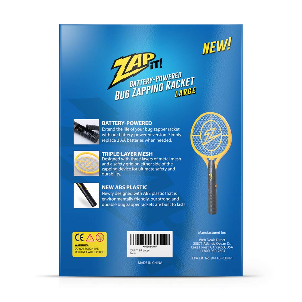ZAP IT! retail-ready packaging showing unit and batteries ready to use out of box