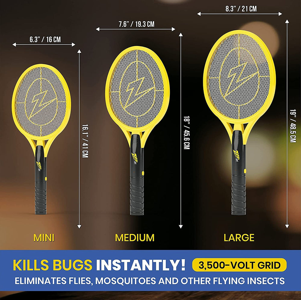 ZAP IT! racket held in hand to show size and balanced design for comfortable swings
