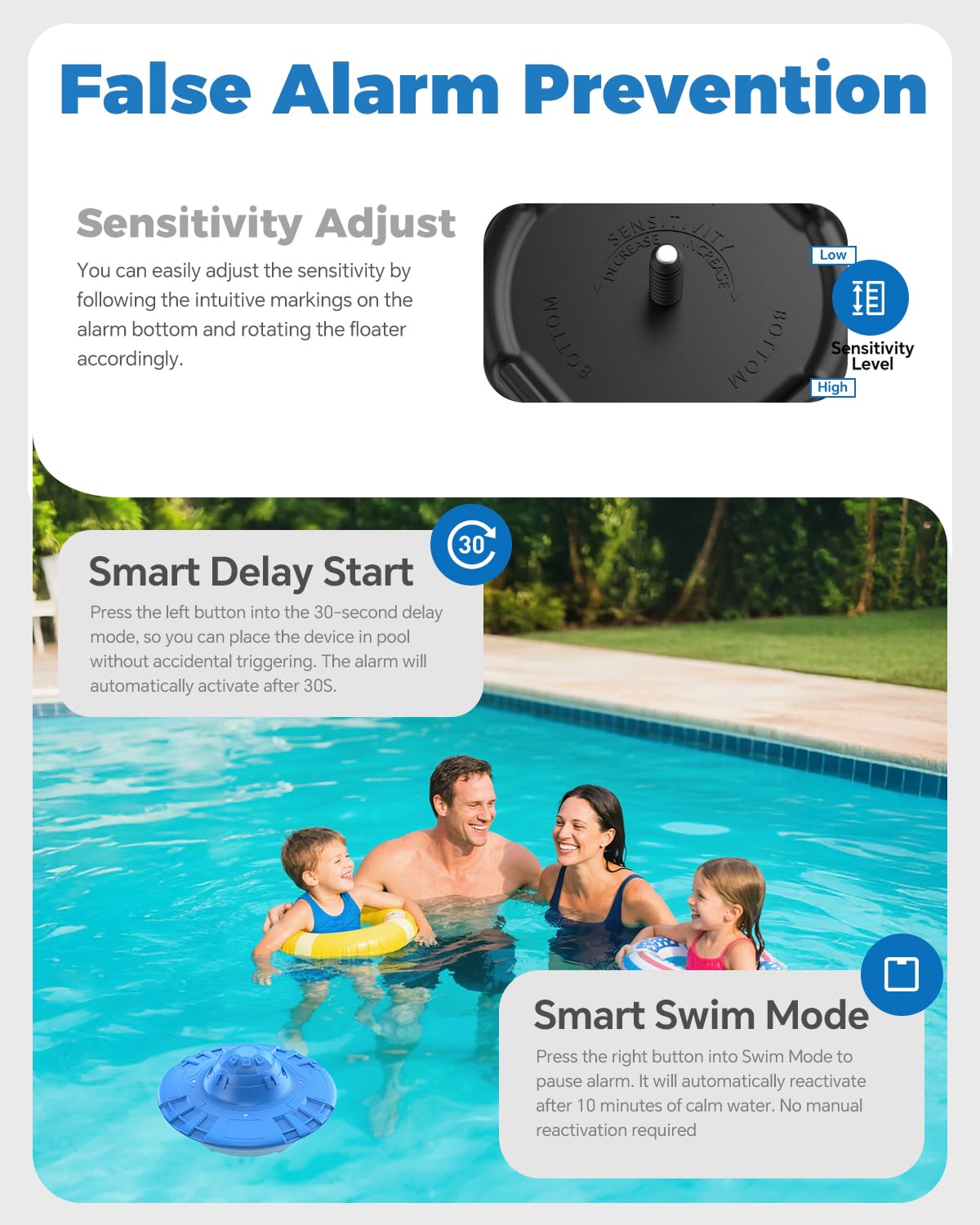ZapWay indoor receiver on table showing audible alert inside home benefit