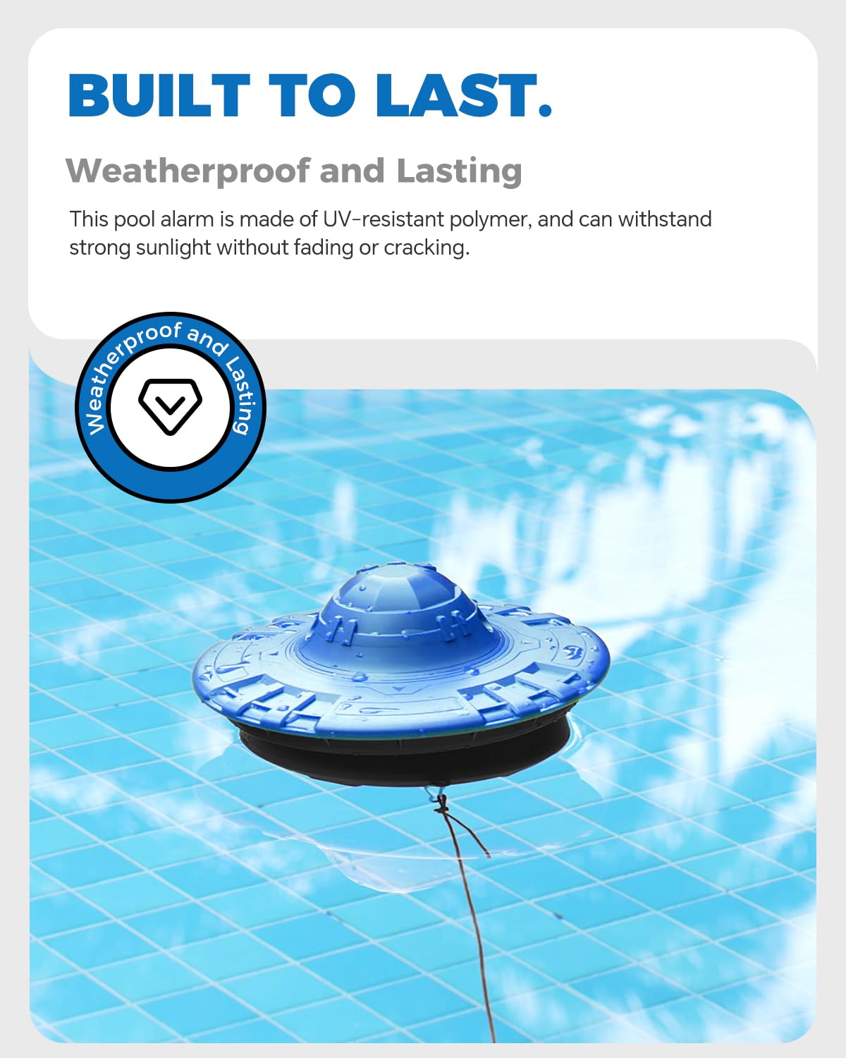 ZapWay lifestyle backyard pool scene showing family awareness benefit