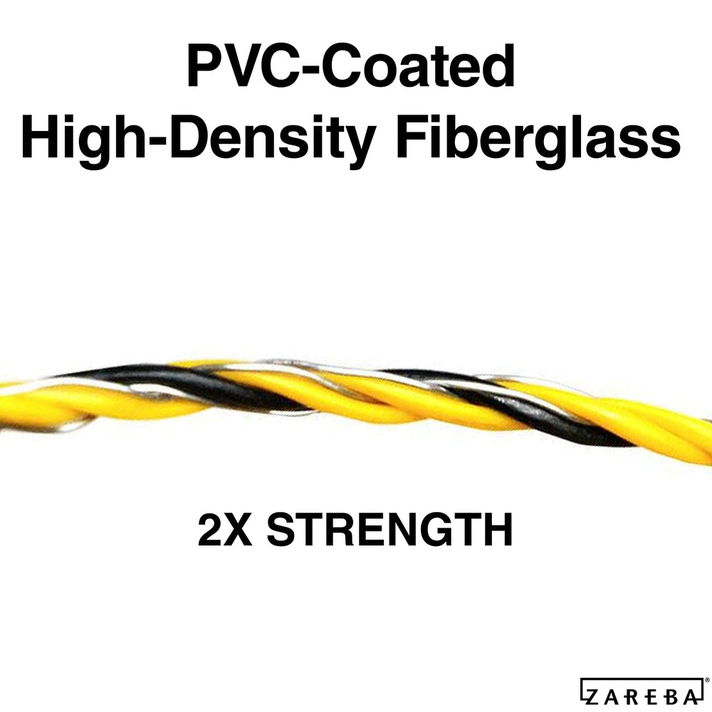 Zareba close-up of three aluminum strands showing stronger conductivity