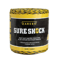 Zareba front packaging showing spool and 1,320 ft capacity benefit