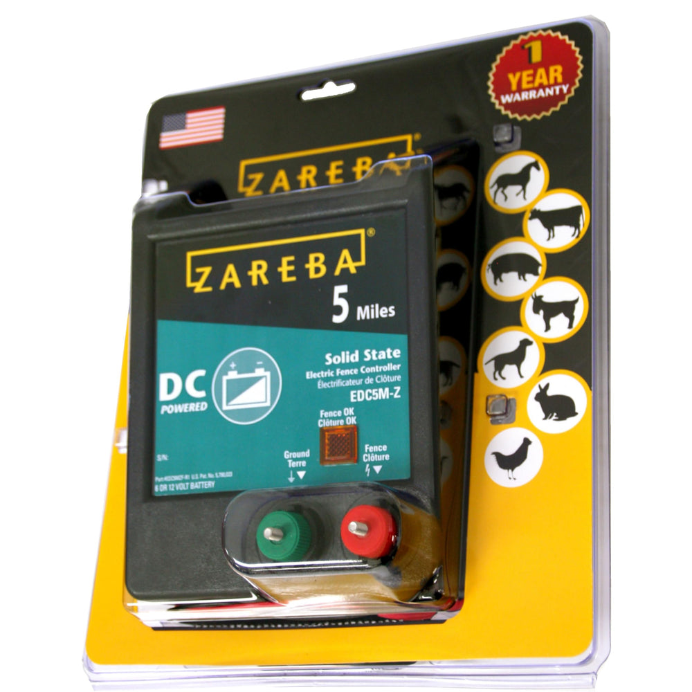 Zareba product label and manual displayed showing clear specs and setup guidance