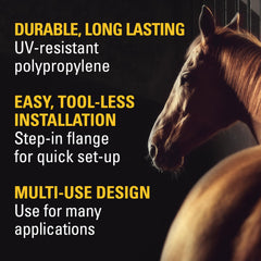 Zareba steel stake detail displaying durable core for stronger installation