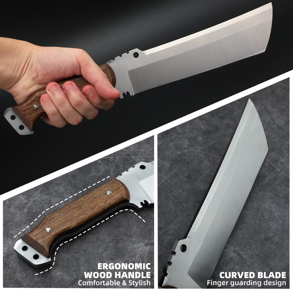 zarfand machete handle detail showing ergonomic grip for comfortable use