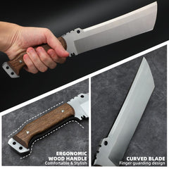 zarfand machete handle detail showing ergonomic grip for comfortable use