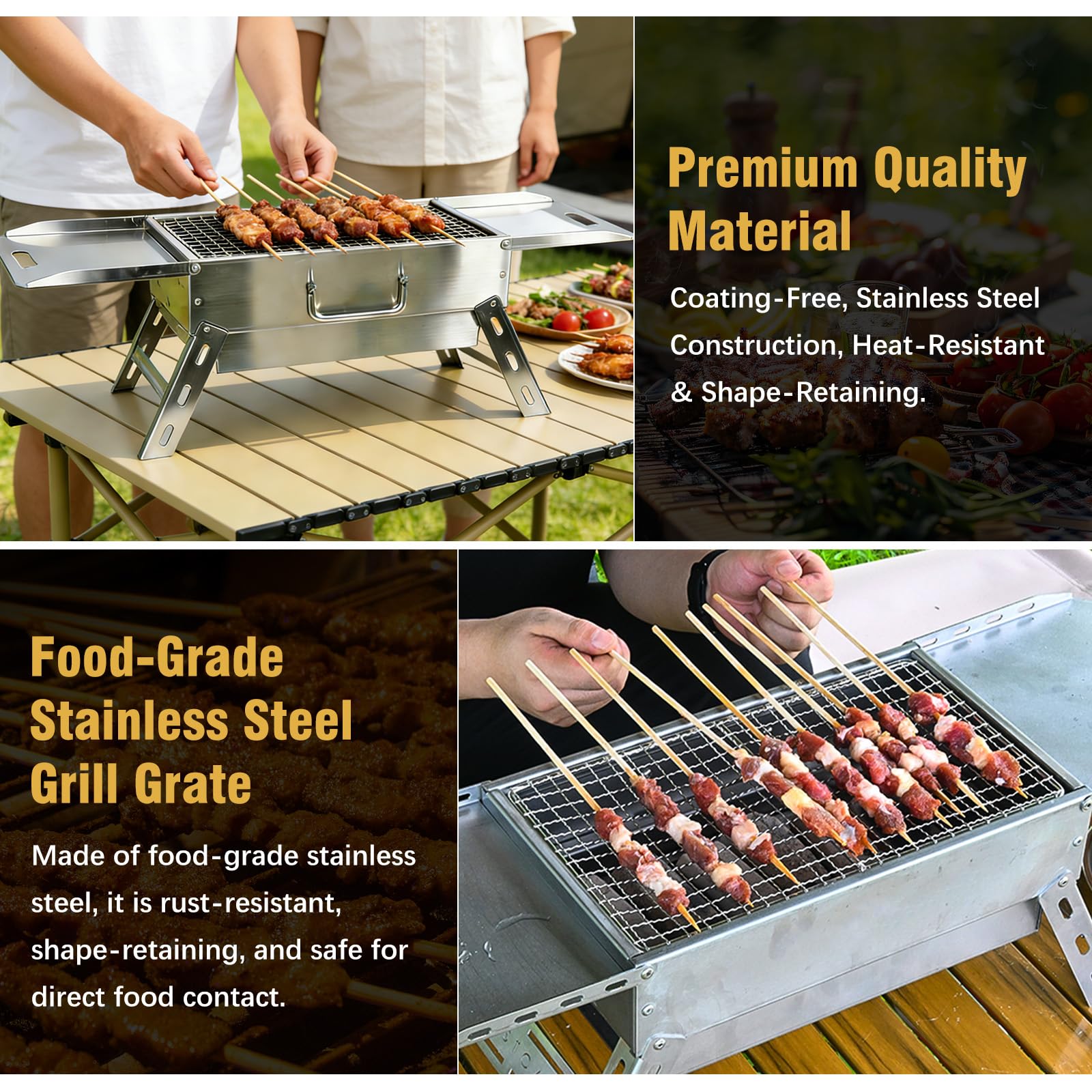 Zarkind in use camping scene delivering real-world portable BBQ convenience