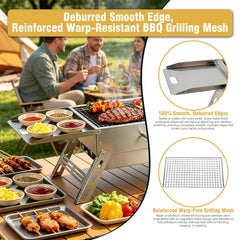 Zarkind top cooking surface with mesh for even grilling and easy cleanup