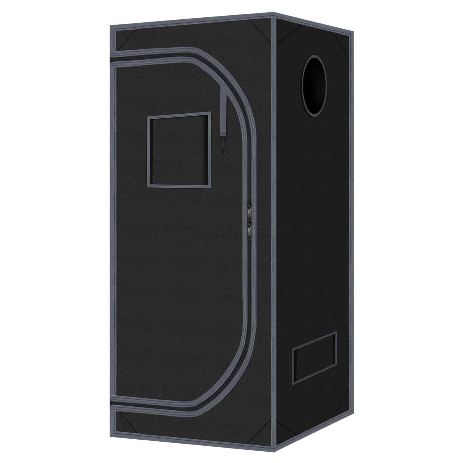 zazzy front view grow tent showing compact footprint and durable frame benefit light control