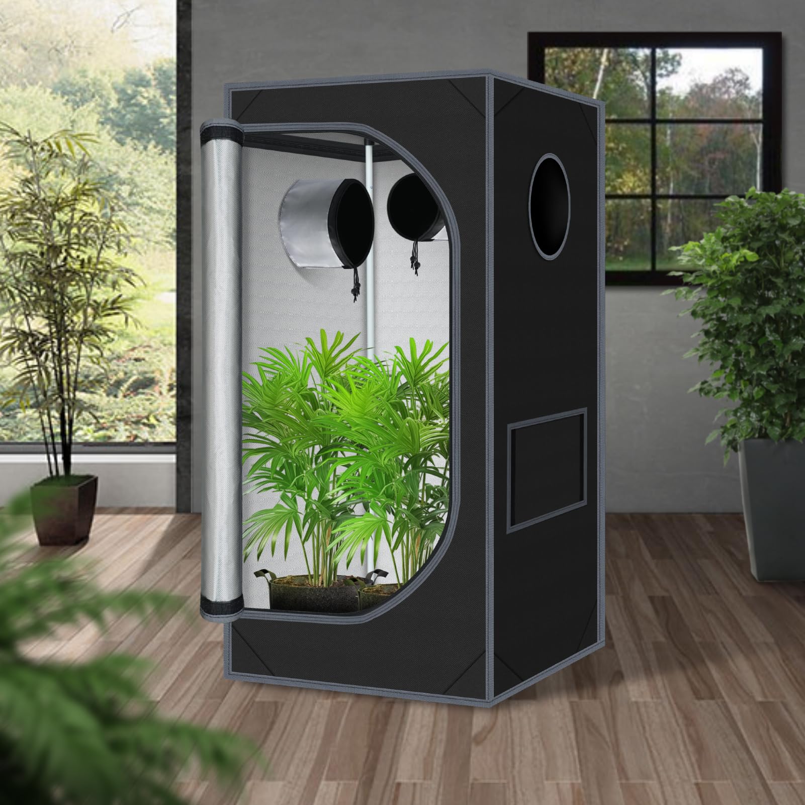 zazzy reflective interior mylar lining highlighting light efficiency for stronger plant growth