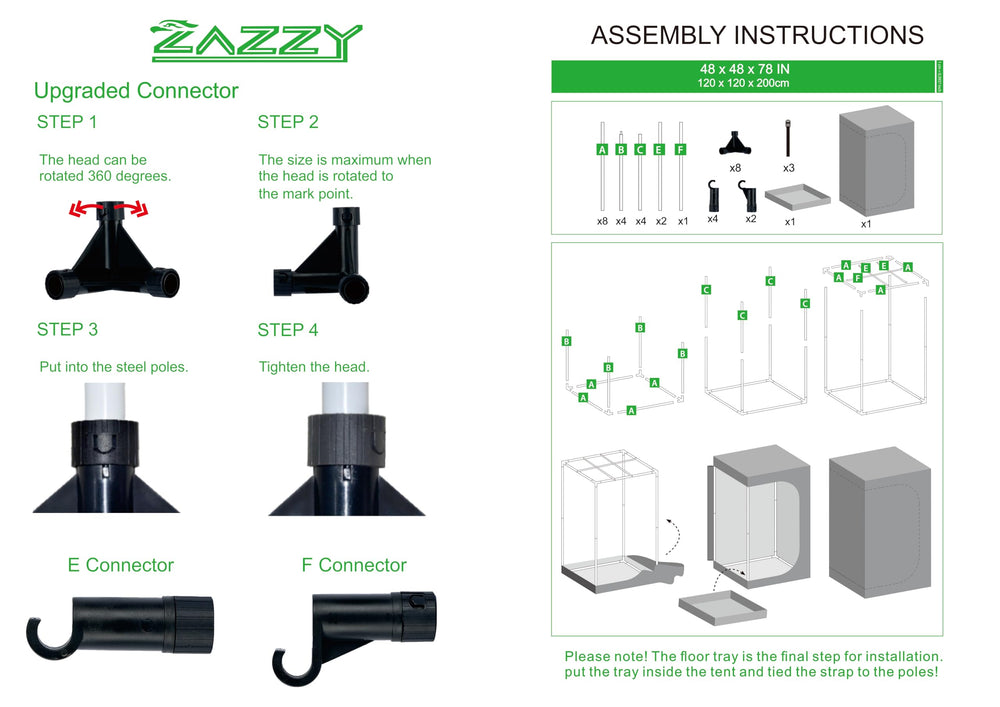 zazzy grow tent installed in a spare room illustrating small-space gardening