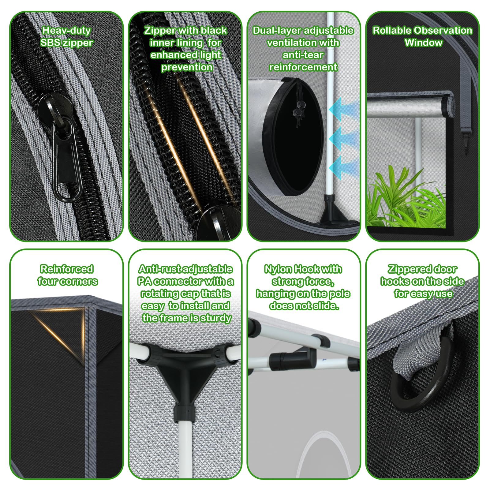 zazzy PA corner connector close-up demonstrating reinforced stability and secure pole support
