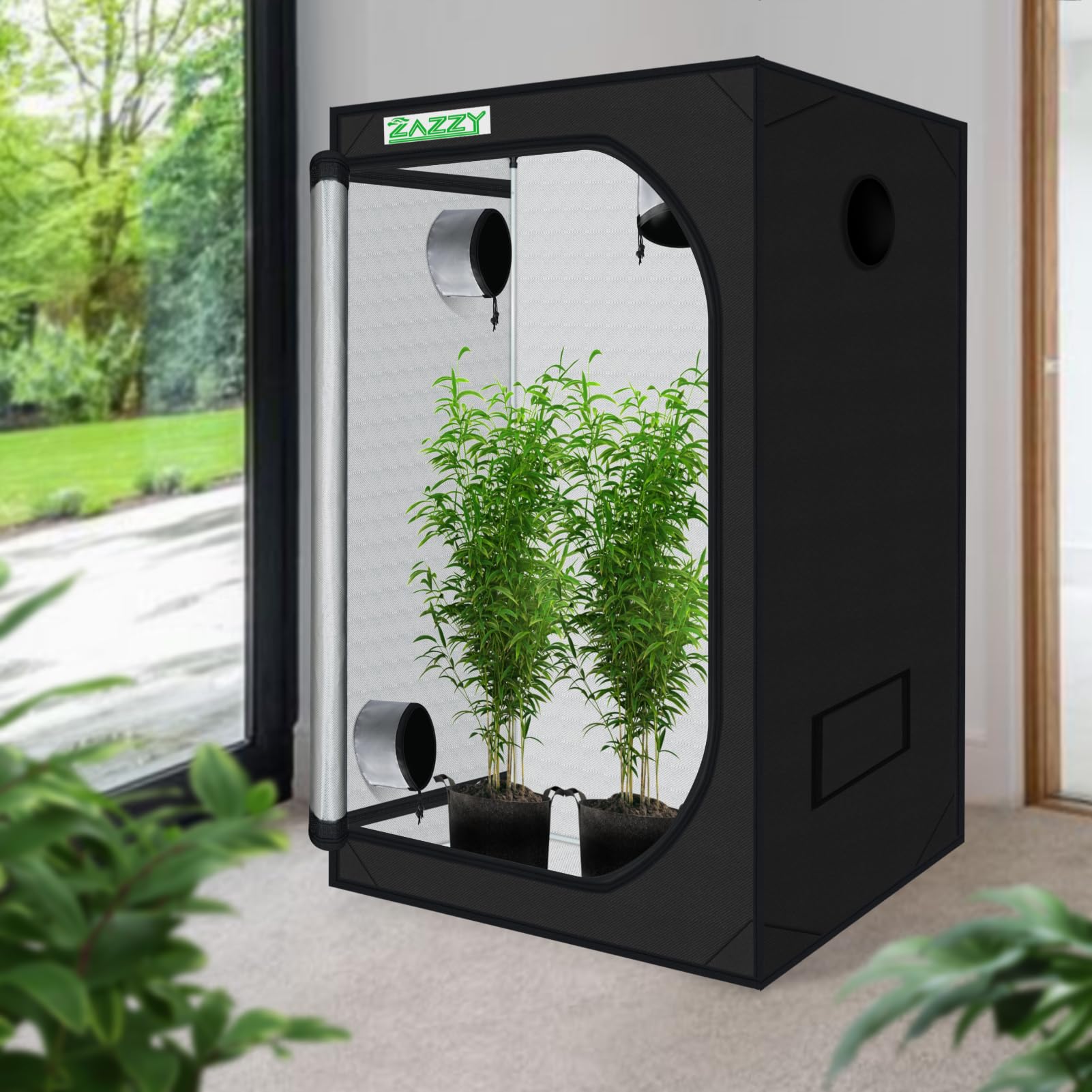 zazzy reflective interior closeup boosting light efficiency for plants