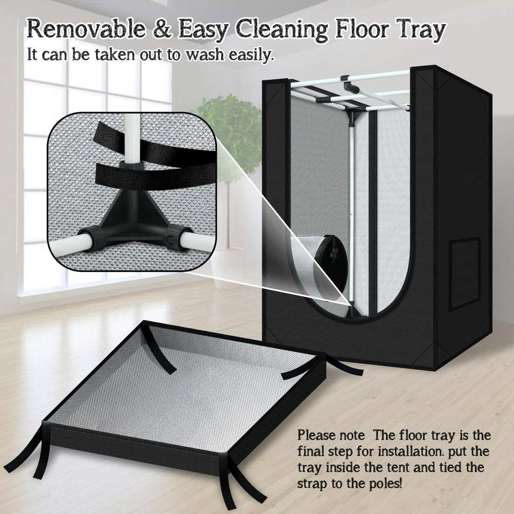 zazzy tent in use with LED light illustrating efficient grow setup