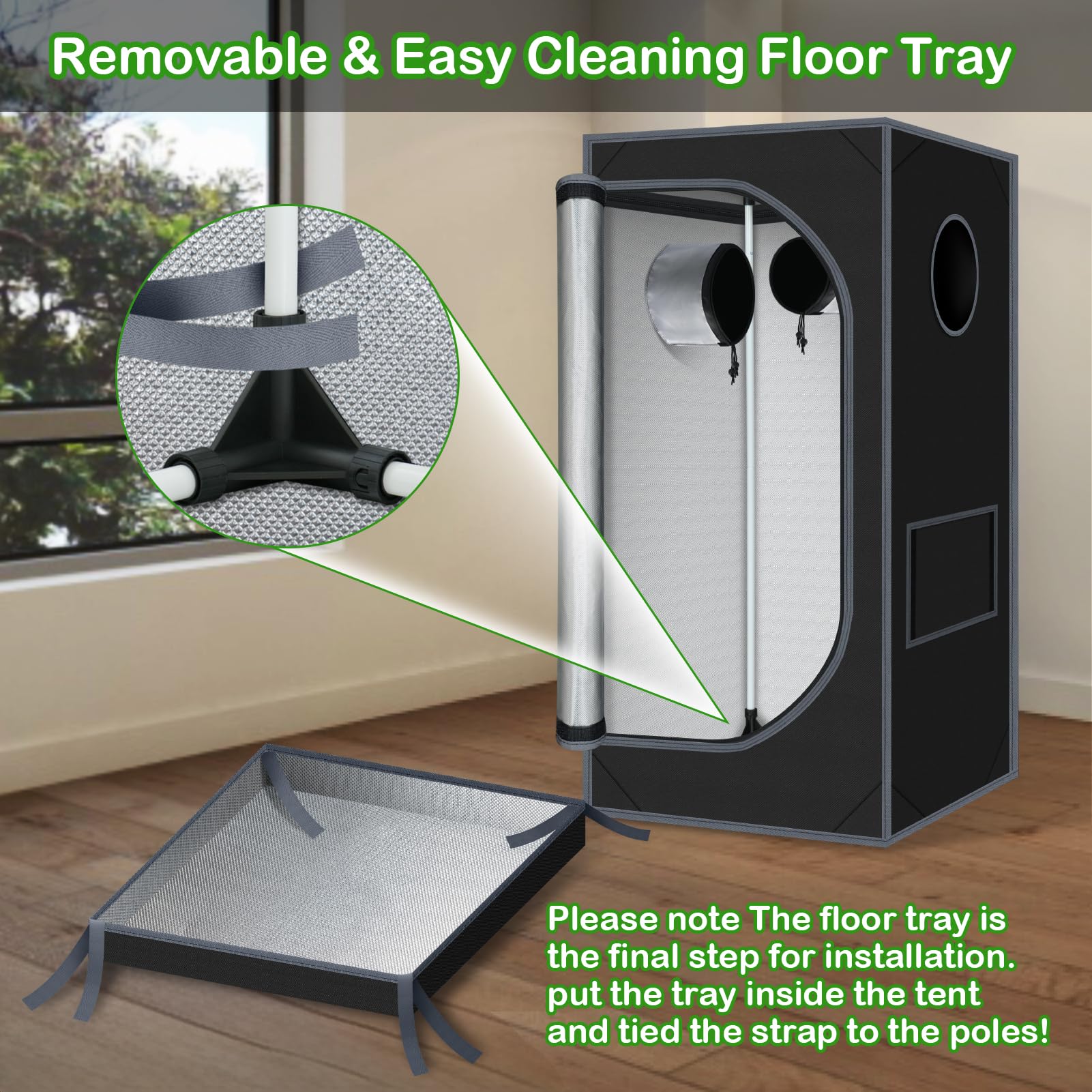 zazzy ventilation ports and mesh window allowing filtered airflow and pest prevention