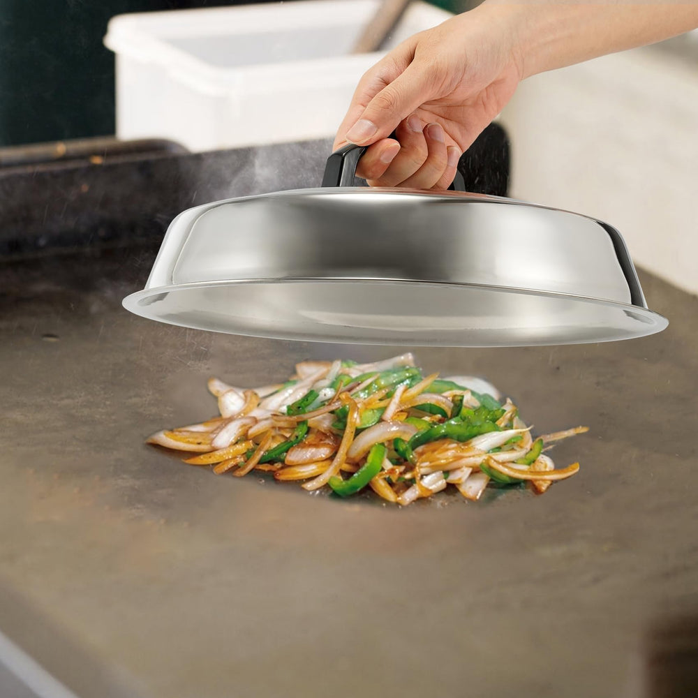 ZBXFCSH dome and press on Blackstone griddle illustrating compatibility benefit