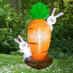 Zcaukya detail of the two bunnies on carrot adding playful charm