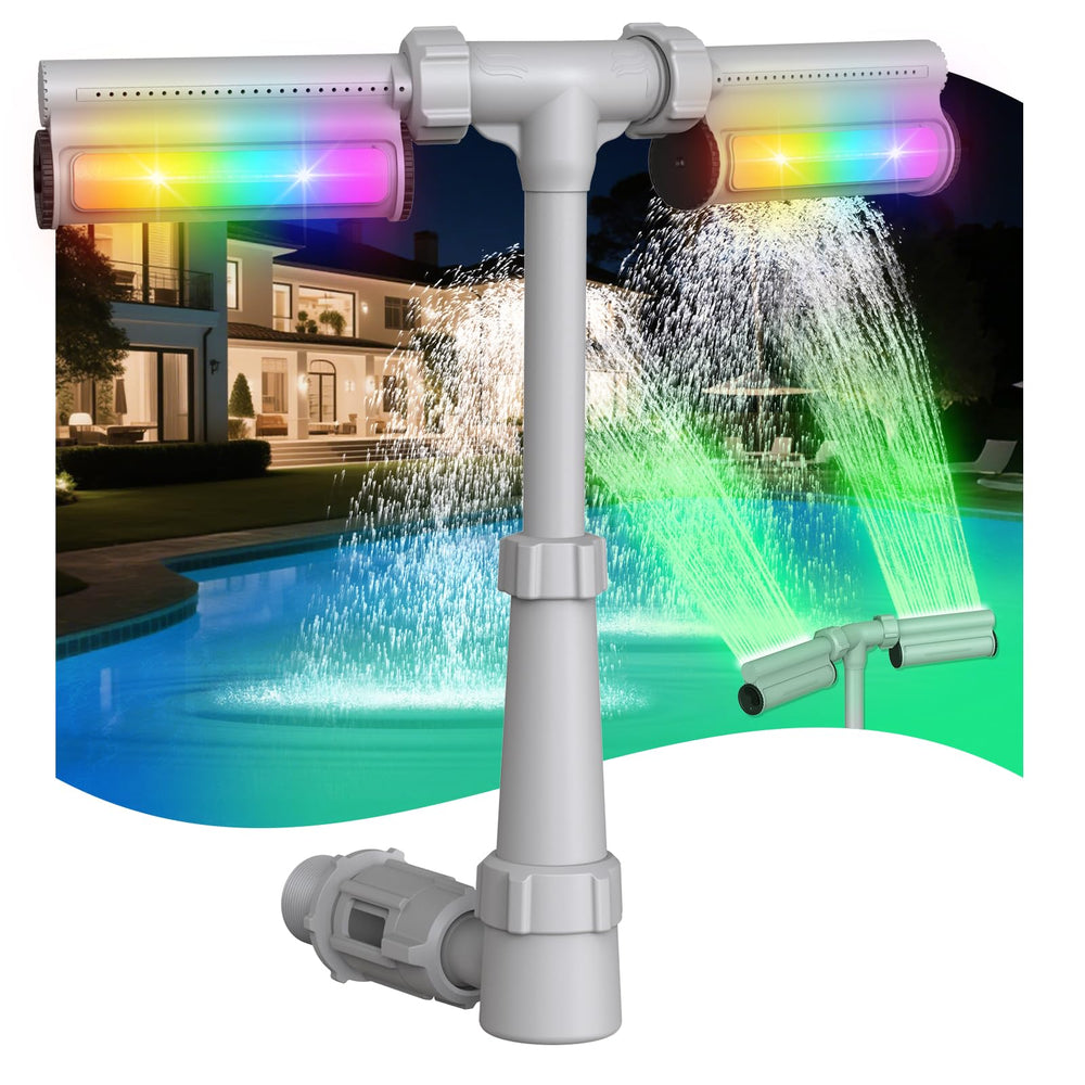 ZCONIEY front view assembled fountain showing compact design and easy mount benefit