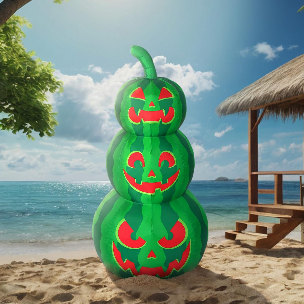 ZeahVeyora front view of inflated Jack O' Melon showing festive curb appeal