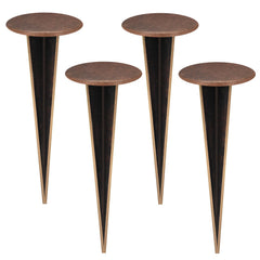 Zealor front view of four brass markers showing durable pack and finish benefits