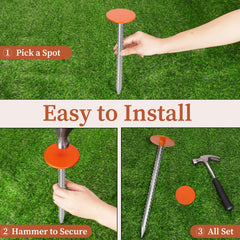 Zealor installed flush with ground showing low-profile design prevents mower snags