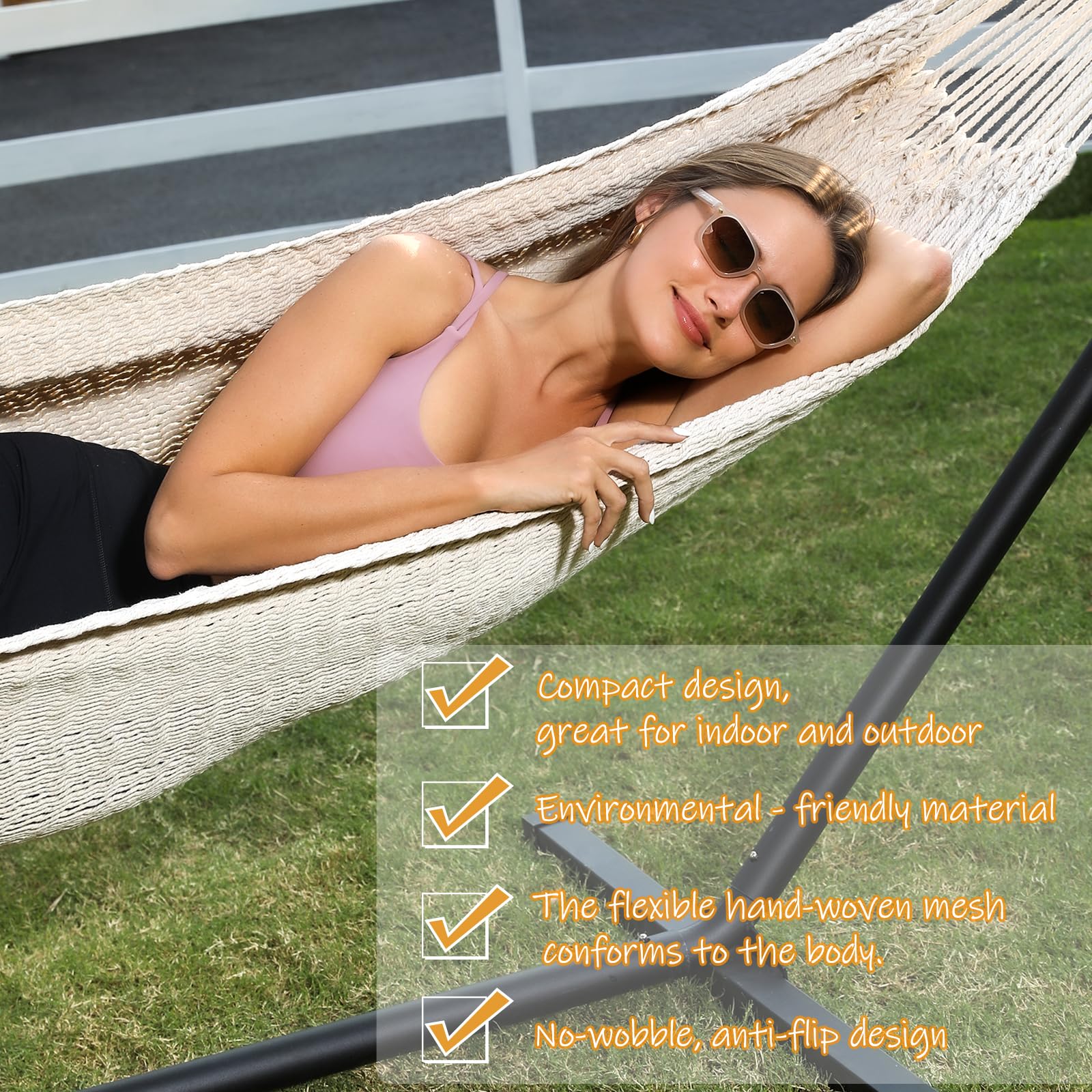 ZEANTZ two people relaxing in hammock showing stable support and comfort