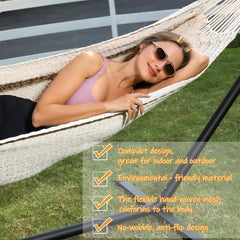 ZEANTZ two people relaxing in hammock showing stable support and comfort