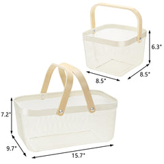 ZEAYEA large basket with measurements displayed, useful for heavy harvests