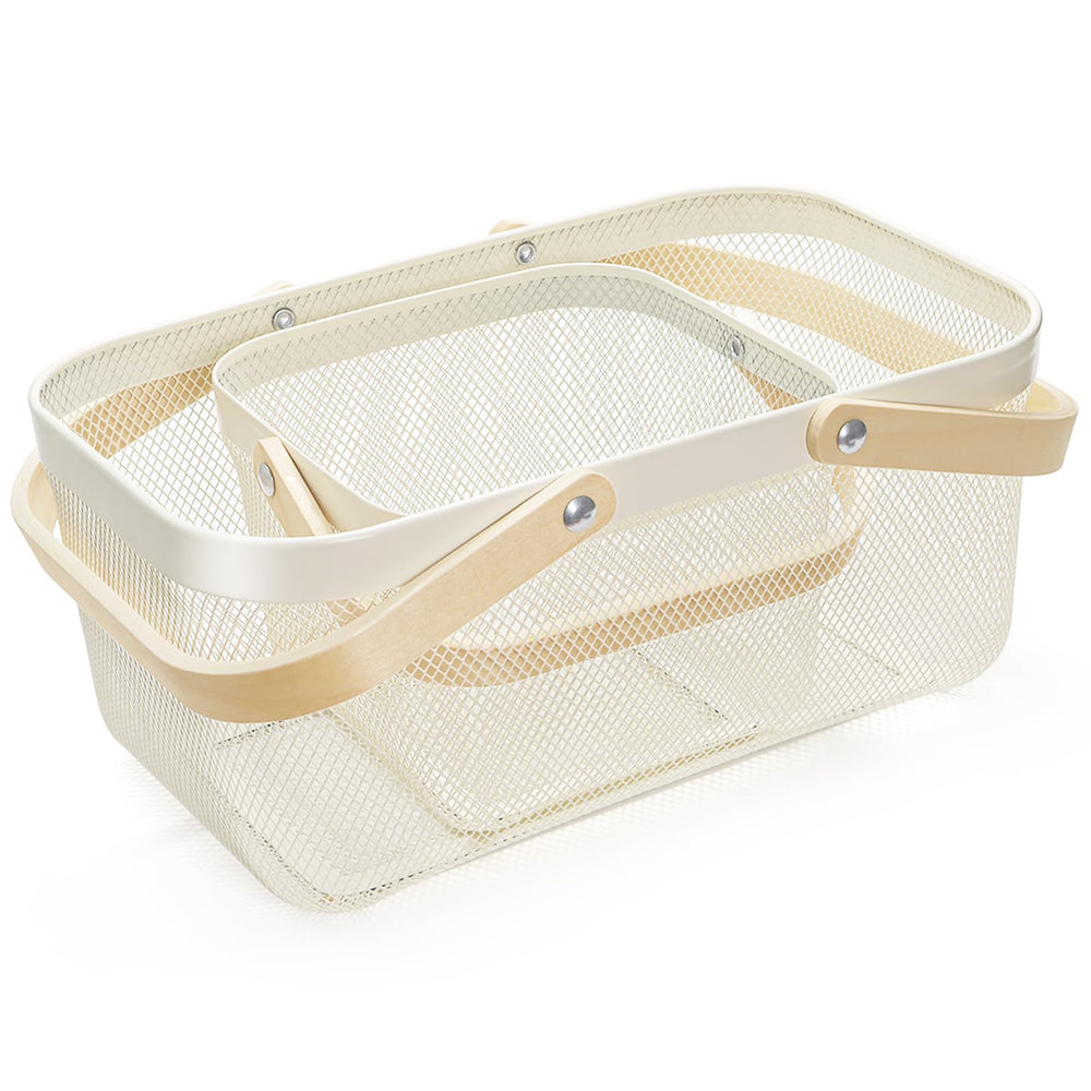 ZEAYEA wooden handle folded down for compact transport and easy grip