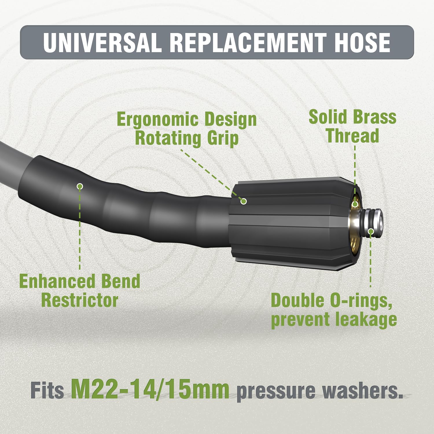 Zebra Clean full-length 50ft hose laid out expanding cleaning reach