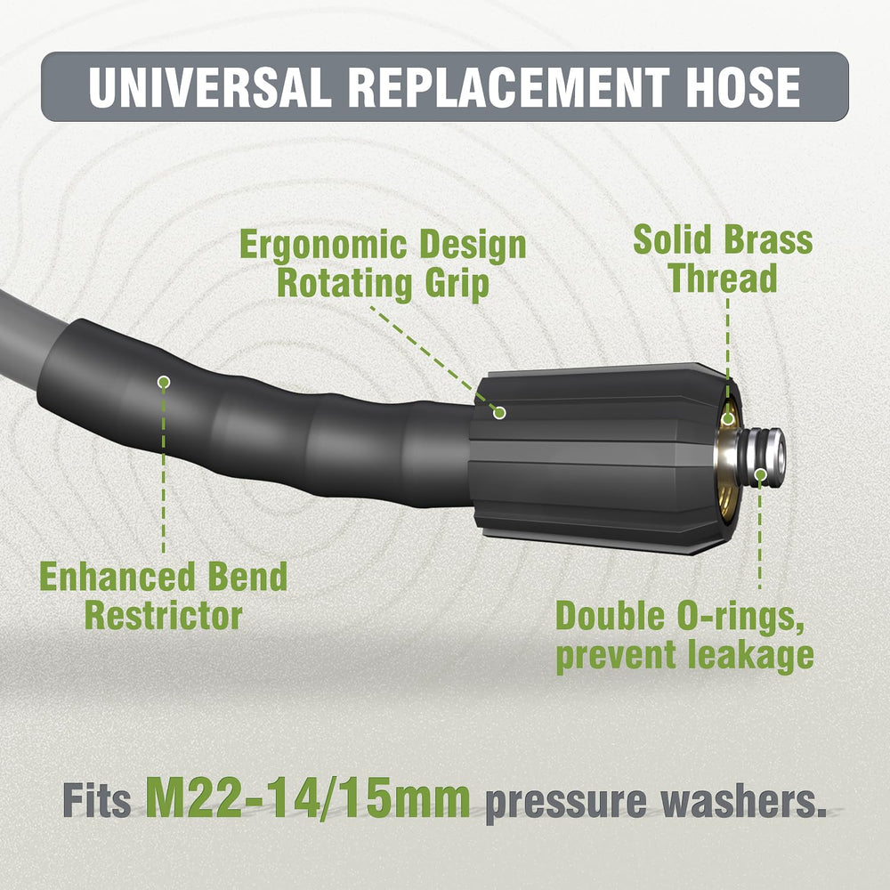 Zebra Clean full-length 50ft hose laid out expanding cleaning reach