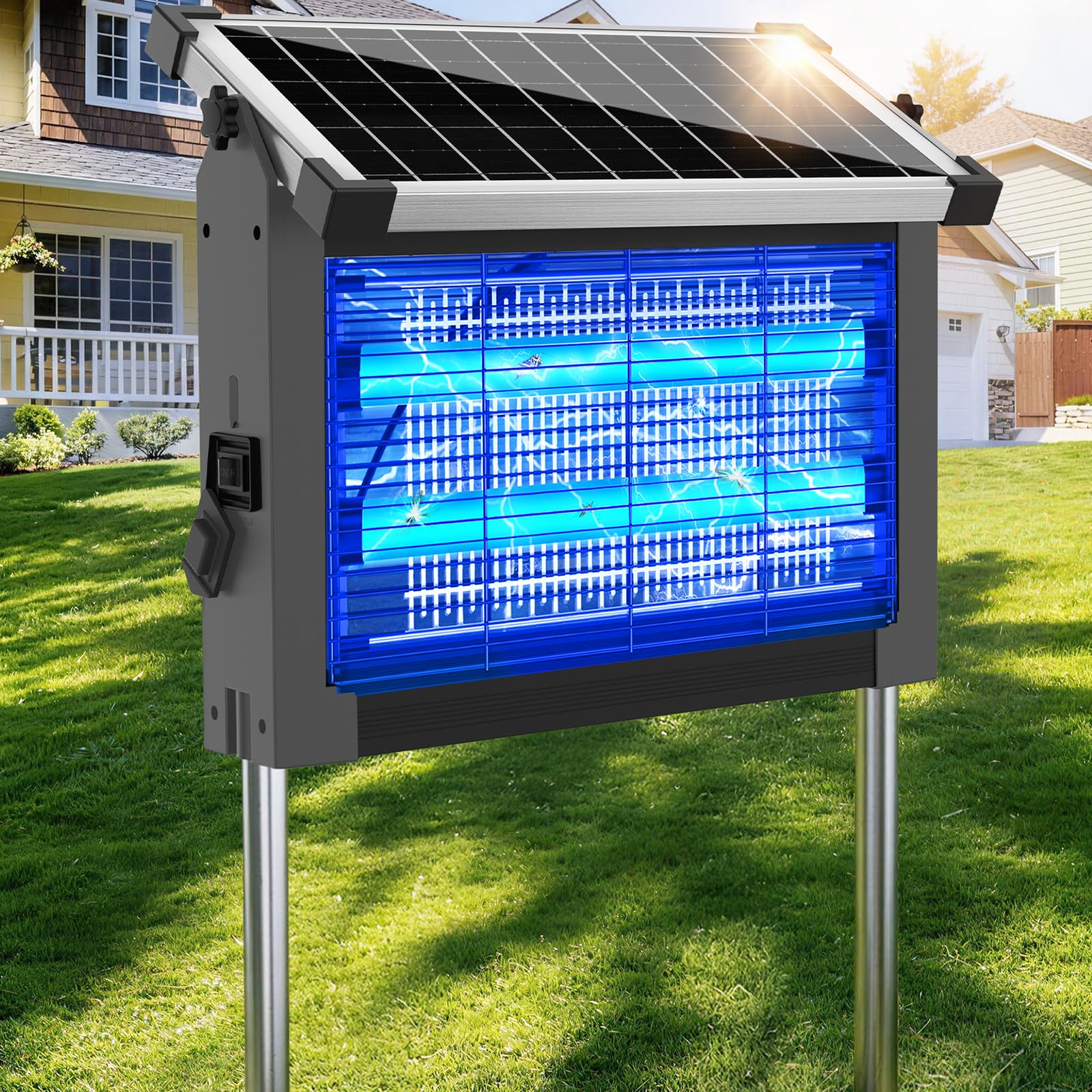 zechuan front unit on patio showing full device and effective protection