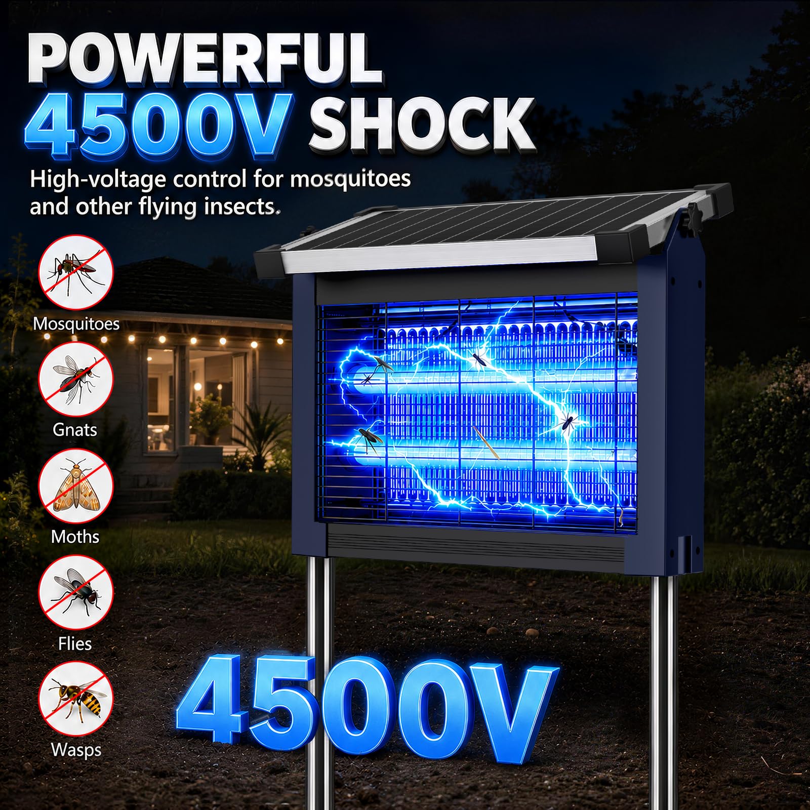 zechuan close-up of 4500V grid highlighting quick insect elimination