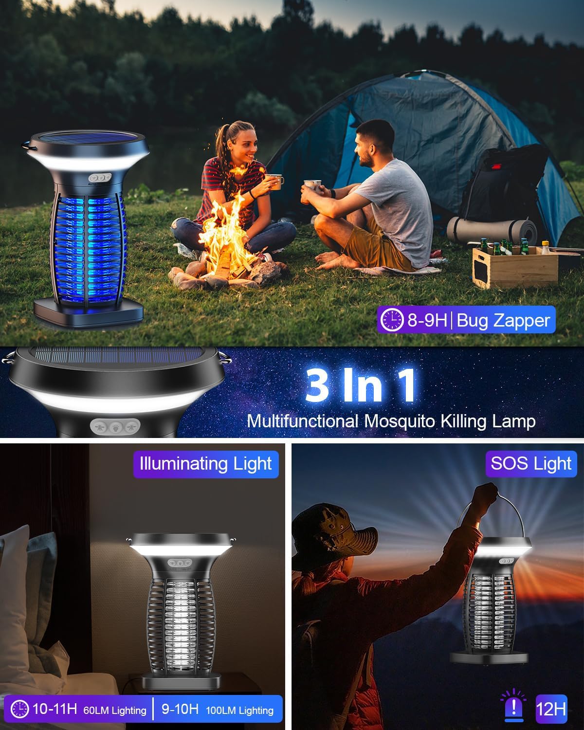 zechuan LED night light mode glowing to enhance nighttime visibility