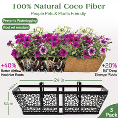 ZeeDix coco liner close-up showing natural fibers and moisture retention benefit