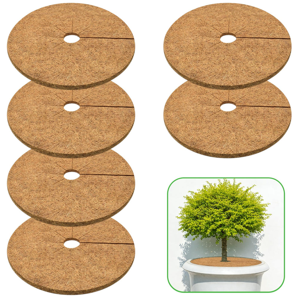 ZeeDix front pack showing six 18-inch coconut fiber mulch mats and tidy presentation