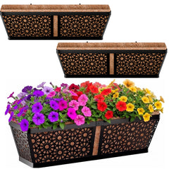 ZeeDix front view of three 24-inch planter boxes showing neat planting benefit